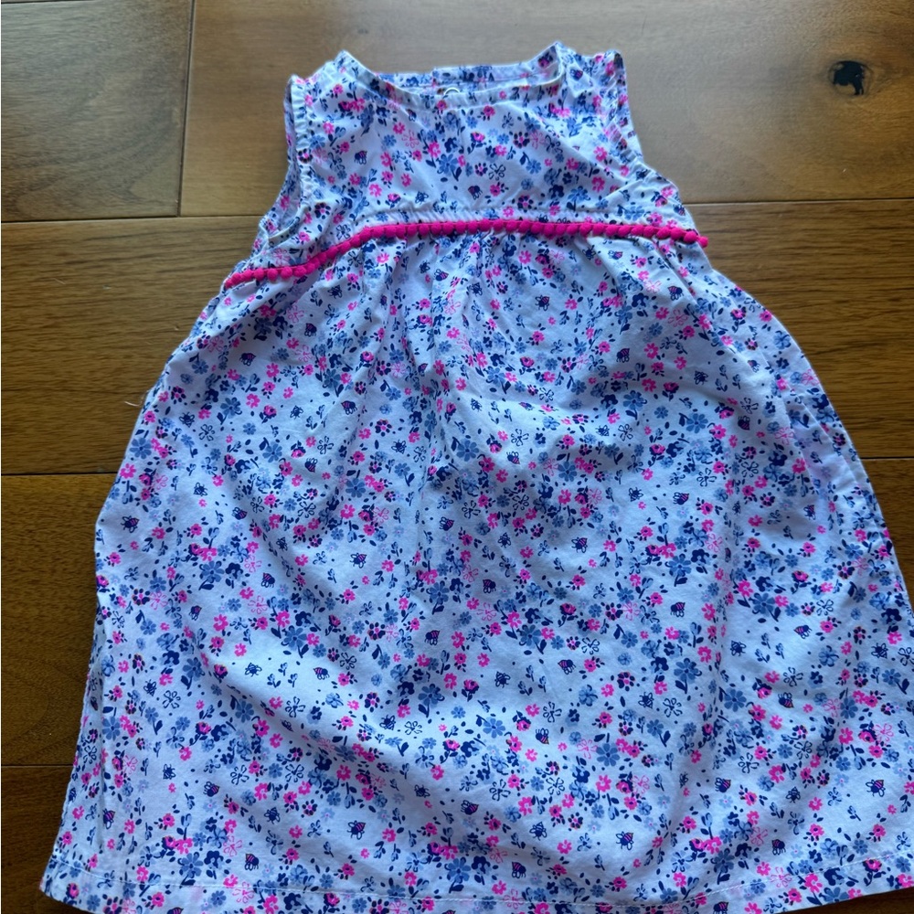 Carter's Floral Baby Dress - Pink and Blue Floral Design- 9M